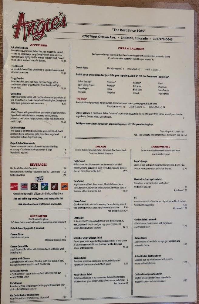 Angie's Restaurant Littleton Menu image 4